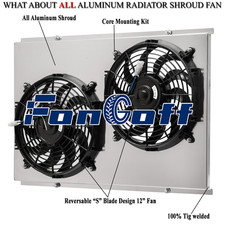 Aluminum Shroud+Electric Fan For 1970-1981 1980 Pontiac Firebird/ Trans Am V8 I6 picture