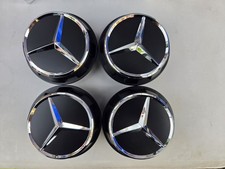 4pcs Mercedes Benz C63s E63s CLS63s AMG 60mm Black Chrome Center Caps Screw On picture