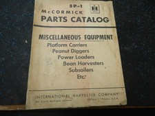 ORIGINAL INTERNATIONAL HARVESTER MISCELLANEOUS EQUIPMENT PARTS MANUAL picture