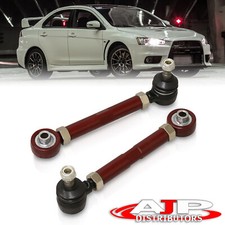 Red Adj. Rear Lower Toe Control Arms Links Bars For 2008-2015 Mitsubishi Evo X picture