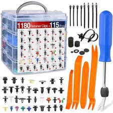1295PCS Car Retainer Auto Fasteners Body Plastic Trim Clips Pin Rivet Bumper Kit picture
