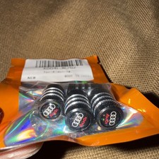 4x Audi Tire Valve Stem Caps for all models aluminum metal picture