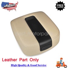 Fits 07-13 Chevy Suburban Tahoe Sierra Leather Console Lid Armrest Cover Tan New picture