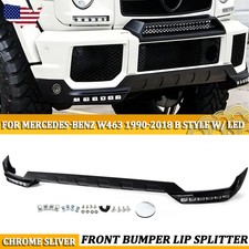 Front Bumper Splitter W/LED DRL For 1990-2018 17 Benz G-Class W463 G63 G65 Sport picture