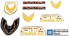 1987-1990 Pontiac Trans Am GTA White Complete Emblem Kit 8 Piece Set *AUS1002WHT picture