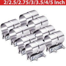 4/8pcs 2/2.5/3/3.5/4/5 Inch Lap Joint Exhaust Band Clamp Stainless Steel T304 picture