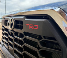 RED RAISED TRD UPPER FRONT GRILLE LETTERS FOR TOYOTA TUNDRA 2022 2023 2024 2025 picture