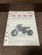 Vintage RARE 1985 Honda ATC 250R Trike Setup Manual Guide Instructions  picture