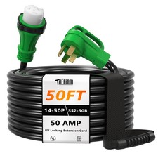 50A 50 Ft RV/EV Extension Cord, NEMA 14-50P SS2-50R Heavy Duty Cord Green picture