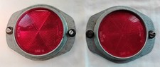 Pair Vintage Stratolite Plastic Red Reflectors- No. 38 picture