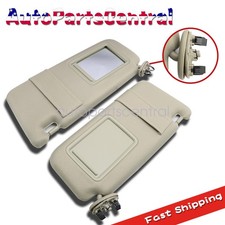 Fit 2007-2011 Toyota Camry 2.4 2.5 3.5L Tan Beige Sun Visor Pair Left Right 2pcs picture