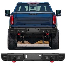 VIJAY For 2020-2025 GMC Sierra Chevy Silverado 2500/3500 Rear Bumper w/Lights picture