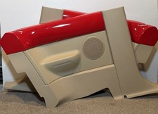 98-10 Volkswagen Beetle Rear Interior Quarter Panels | For Hardtop | Red & Tan picture