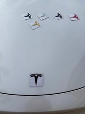 NEW TESLA MODEL Y FRONT GRILLE HOOD REAR TRUNK NAMEPLATE LOGO BADGE T EMBLEM picture