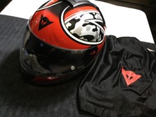 DAINESE ICE VINTAGE ITALY Helmet RARE CAMO  RED White Black Gray W Bag LARGE SZ picture
