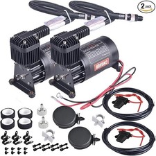 2PCS 12V 3/8NPT 150PSI Air Suspension Compressor Pump Kit picture