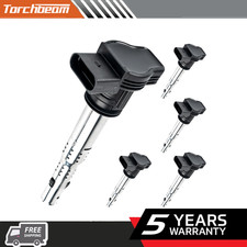 5PCS Ignition Coil Pack for VW Jetta Beetle Passat Golf L5 2.5L Audi UF575 picture