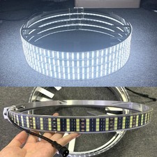 Sample product : 4 Row 15.5'' White LED Truck Wheel Ring Rim Lights Strobe Flash picture
