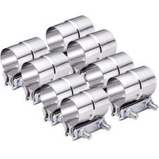 4/8pcs 2/2.5/3/3.5/4/5 Inch Lap Joint Exhaust Band Clamp Stainless Steel T304  picture