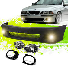 PAINTABLE M3 STYLE FRONT BUMPER BODY KIT+GRILLE+FOG LIGHT FOR 96-03 E39 5-SERIES picture