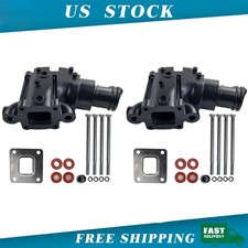 2* Dry Joint Elbow Riser 14 Degree for Mercruiser GM V6 V8 2004+ 864591T02 picture