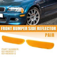 Pair Front Bumper Reflector Side Marker for BMW 325Ci 330Ci 328Ci Base Yellow picture