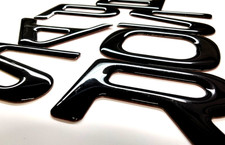 3D BLACK DOMED RAISED FRONT LETTERS COMPATIBLE WITH PASS PRT 2026 US MADE picture