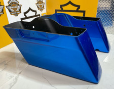 OEM 95-13 Harley-Davidson Touring Saddlebags Bottoms Superior Blue picture