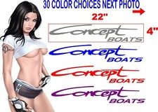 FITS CONCEPT BOATS WINDOW DECAL 30 COLOR OPTIONS message me for other options picture