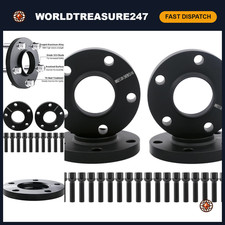 4pc 15mm Hubcentric Wheel Spacers 5x112 with 14x1.25 Bolts, 66.56 Hub Size picture