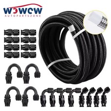 4AN-6AN-8AN-10AN Nylon Braided PTFE Fuel Line 10FT-30FT with 20 Fitting Hose Kit picture