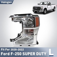 For 2020-2022 Ford Super Duty F250 350 450 Halogen Headlight Chrome Driver Left picture