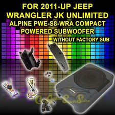 ALPINE PWE-S8-WRA COMPACT POWERED SUBWOOFER 2011-UP JEEP WRANGLER JK UNLIMITED picture