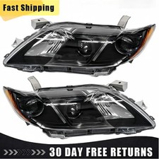 Pair Black Headlights For 2007 2008 2009 Toyota Camry Headlamp Driver&Passenger picture