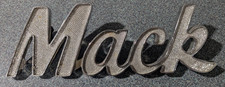 VTG Metal Mack Truck Script Nameplate Emblem Badge Logo Decal Ornament Trunk Tag picture