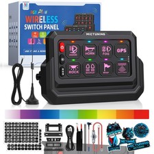 MICTUNING Wireless 8 Gang Switch Panel LED Car Switch Light Relay System 12v 24v picture