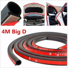 4M Big D-Shape Black Rubber Strip Car Door Edge Trim Moulding Seal Weatherstrip picture