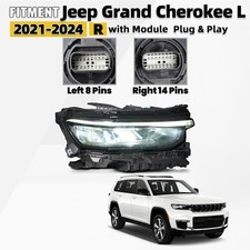 For 2021-2024 Jeep Grand Cherokee L Full LED Headlight w/ Animation Right Side picture