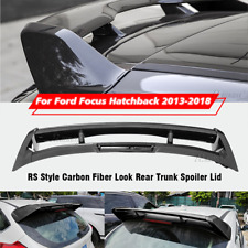 For 2013-18 Ford Focus Hatchback RS Style Rear Roof Top Spoiler Wing Carbon Look picture