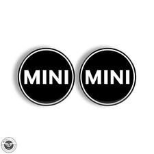 MINI Cooper S JCW Gel Domed Badge Overlay White & Black Gen 2 R55 R56 R57 Emblem picture