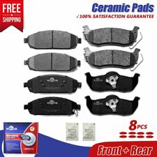 Front and Rear Ceramic Brake Pads For 2006 - 2010 Jeep Commander Grand Cherokee picture