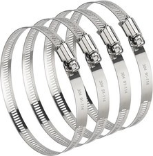4 Inch Diameter Hose Clamp, 304 Stainless Steel Quick-Screw Dryer Vent 4 Pack picture
