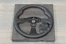 SALE NRG Race Style Steering Wheel Black Leather with RED Stitch 320mm RST-012R picture