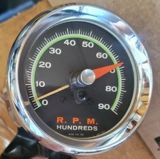 COOL 60s Sun SST 90 9K Tachometer w Nice Chrome Cup + Mount Been Stored Forever picture