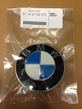 BMW Genuine Front Roundel Emblem Badge Bonnet/Hood 82mm Fits Most 51148132375 1 picture