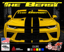 fit Chevrolet Camaro SS RS ZL1 THE BEAST windshield decal sticker wheels engine picture
