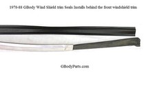 1978-1988 GBody Reproduction Windshield Trim Plastic seal 3 pc weatherstrip kit picture