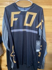 NWT Fox Racing 360 Merz Motocross Jersey Size Large L Black Gold MX Dirt Bike picture