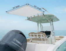 Dev Fishing SS 50 Rocket Launcher Stern Center Console Boat Sun Shade WHITE picture