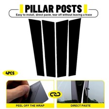Window Pillar Post Door Trim Molding Cover Black For 2017-21 Porsche Panamera ED picture